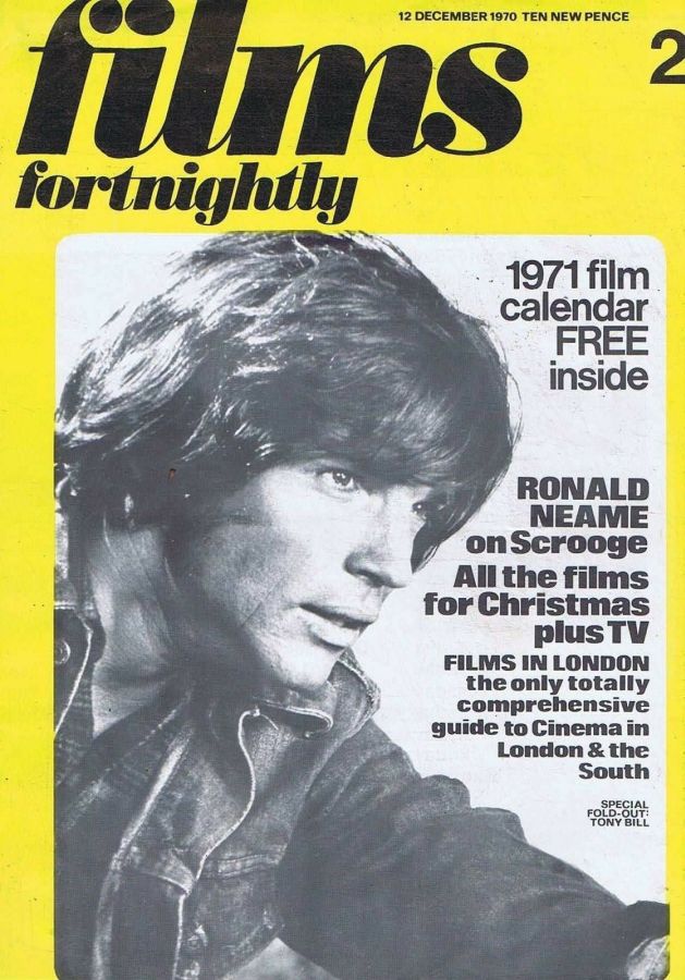FILMS FORTNIGHTLY magazine side cover 12 December 1970