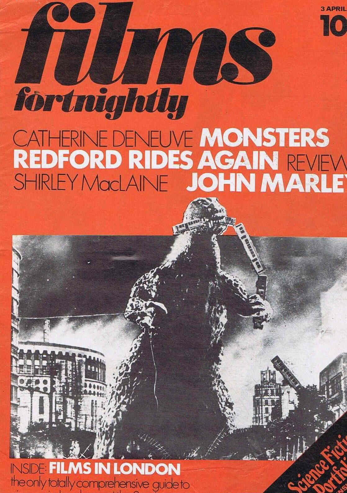 FILMS FORTNIGHTLY magazine side cover 3 April 1971