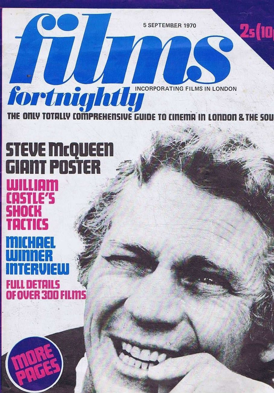 FILMS FORTNIGHTLY magazine side cover 5 September 1970