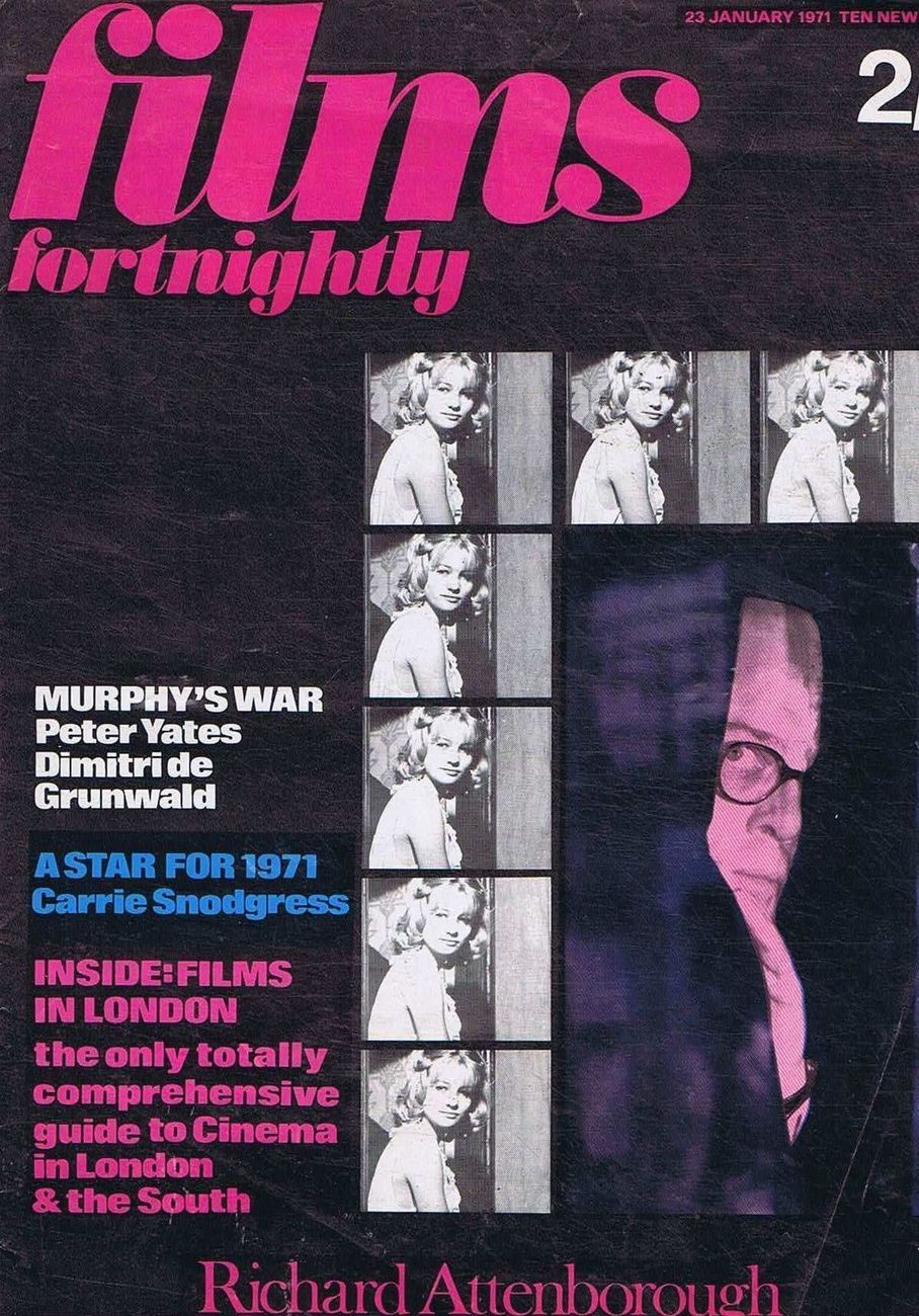 FILMS FORTNIGHTLY magazine side cover 23 January 1971