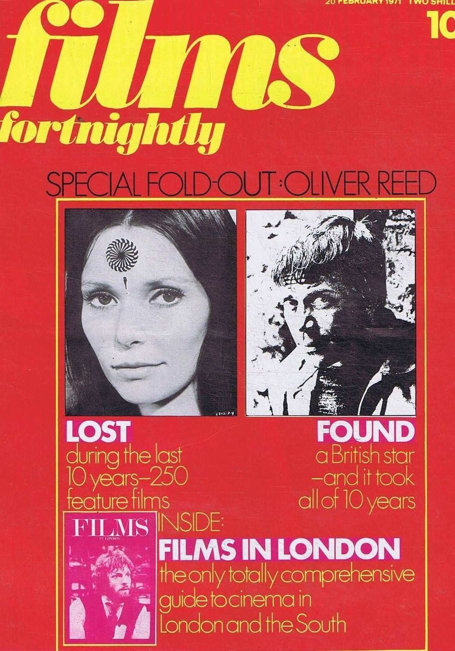 FILMS FORTNIGHTLY magazine side cover 20 February 1971
