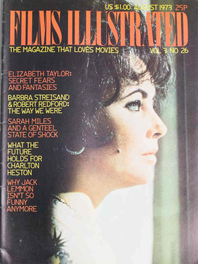 FILMS ILLUSTRATED magazine side cover Issue 26 August 1973
