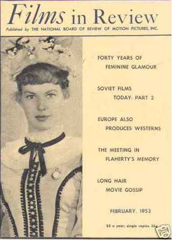 FILMS IN REVIEW magazine side cover Issue 31 February 1953