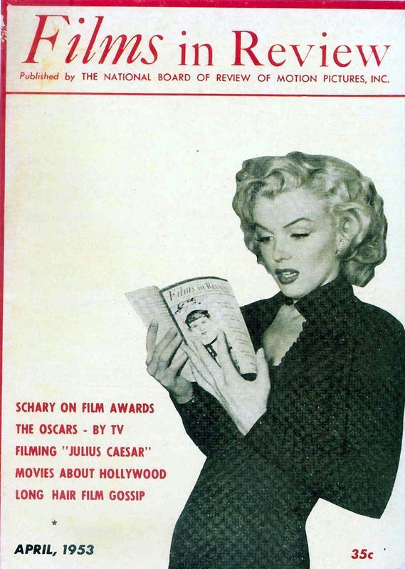 FILMS IN REVIEW magazine side cover Issue 33 April 1953