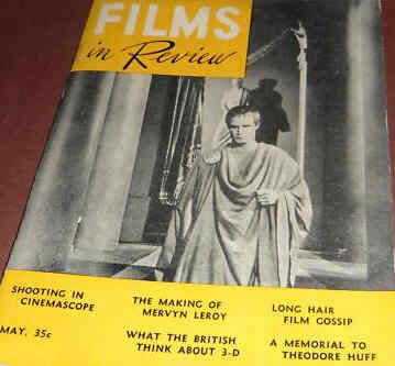 FILMS IN REVIEW magazine side cover Issue 34 May 1953
