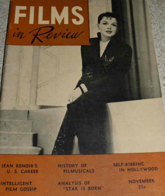 FILMS IN REVIEW magazine side cover Issue 48 November 1954