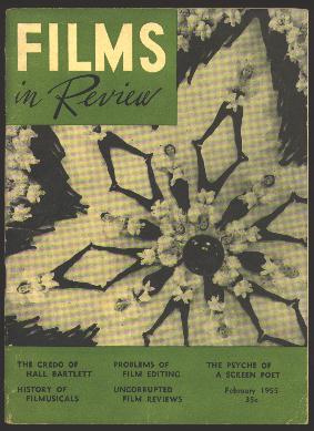 FILMS IN REVIEW magazine side cover Issue 51 February 1955