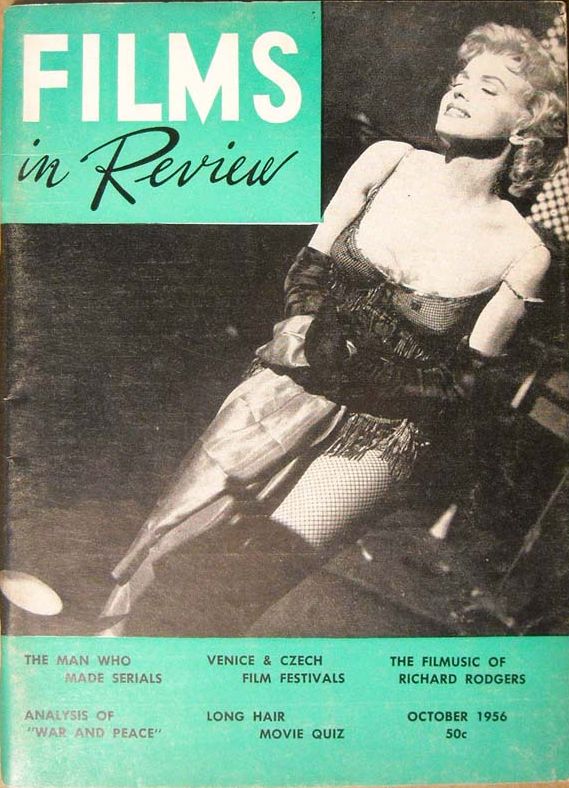 FILMS IN REVIEW magazine side cover Issue 67 October 1956