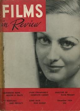 FILMS IN REVIEW magazine side cover Issue 69 December 1956
