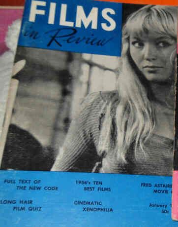 FILMS IN REVIEW magazine side cover Issue 70 January 1957