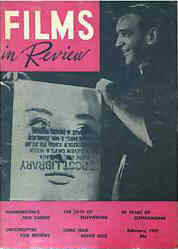 FILMS IN REVIEW magazine side cover Issue 71 February 1957