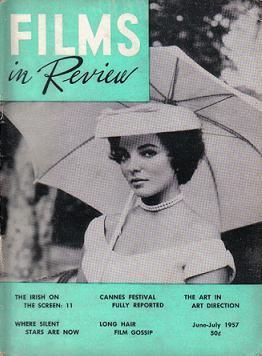 FILMS IN REVIEW magazine side cover Issue 75 June/July 1957