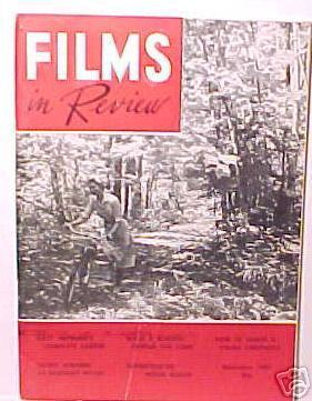 FILMS IN REVIEW magazine side cover Issue 79 December 1957