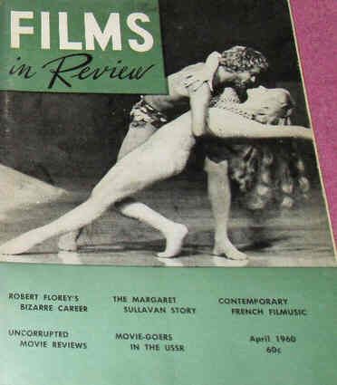 FILMS IN REVIEW magazine side cover Issue 103 April 1960