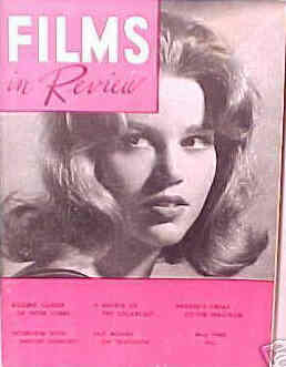 FILMS IN REVIEW magazine side cover Issue 104 May 1960