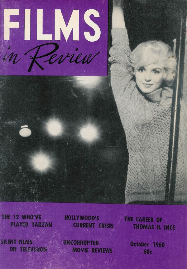 FILMS IN REVIEW magazine side cover Issue 107 October 1960