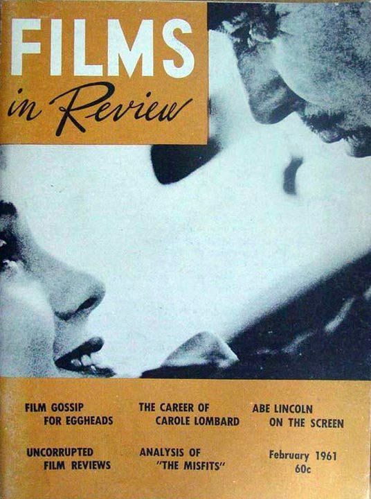 FILMS IN REVIEW magazine side cover Issue 111 February 1961
