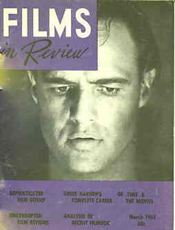 FILMS IN REVIEW magazine side cover Issue 112 March 1961