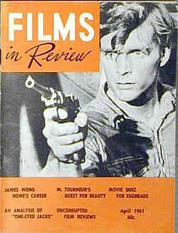 FILMS IN REVIEW magazine side cover Issue 113 April 1961