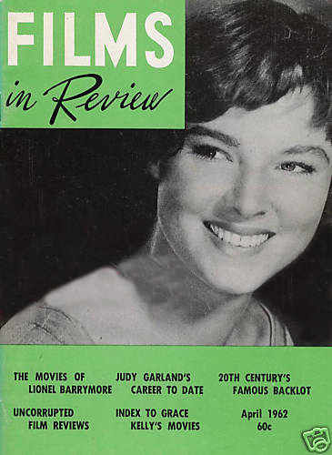 FILMS IN REVIEW magazine side cover Issue 123 April 1962