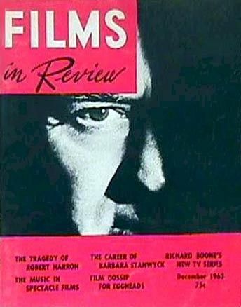 FILMS IN REVIEW magazine side cover Issue 139 December 1963