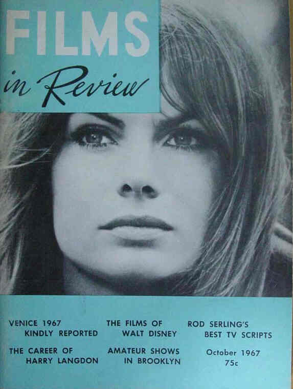 FILMS IN REVIEW magazine side cover Issue 177 October 1967