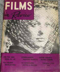 FILMS IN REVIEW magazine side cover Issue 191 February 1969