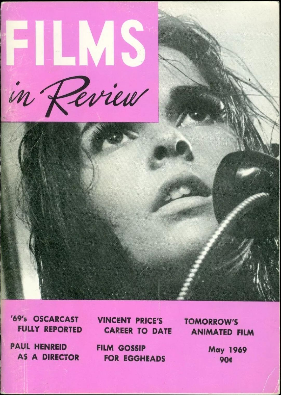 FILMS IN REVIEW magazine side cover Issue 194 May 1969
