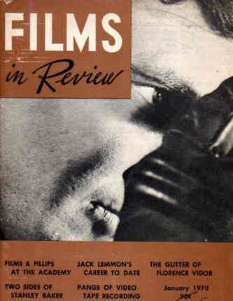 FILMS IN REVIEW magazine side cover Issue 200 January 1970