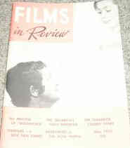 FILMS IN REVIEW magazine side cover Issue 204 May 1970