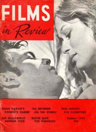 FILMS IN REVIEW magazine side cover Issue 207 October 1970