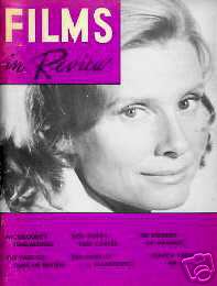 FILMS IN REVIEW magazine side cover Issue 212 March 1971