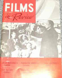 FILMS IN REVIEW magazine side cover Issue 223 April 1972
