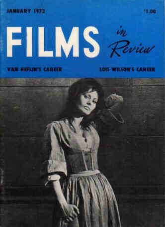 FILMS IN REVIEW magazine side cover Issue 230 January 1973