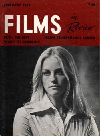 FILMS IN REVIEW magazine side cover Issue 231 February 1973