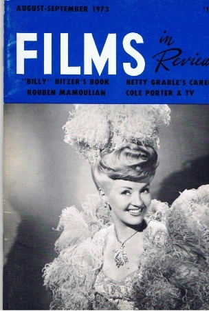 FILMS IN REVIEW magazine side cover Issue 236 August/September 1973
