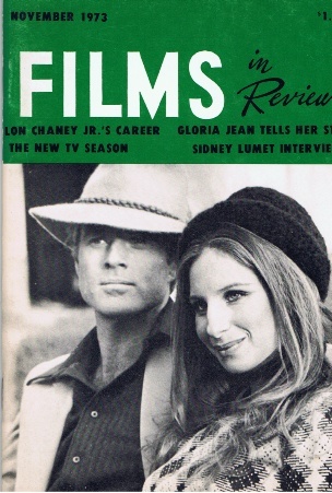 FILMS IN REVIEW magazine side cover Issue 238 November 1973