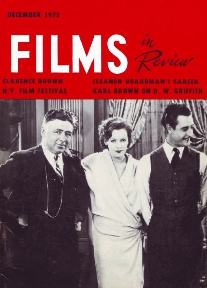 FILMS IN REVIEW magazine side cover Issue 239 December 1973