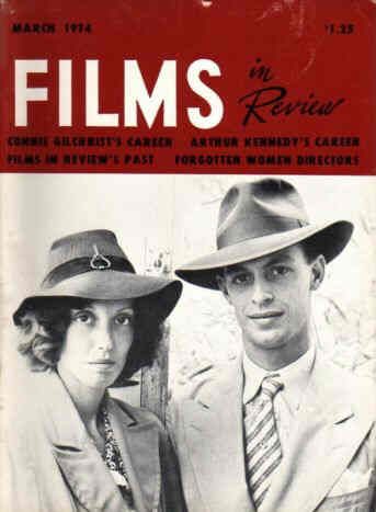 FILMS IN REVIEW magazine side cover Issue 242 March 1974
