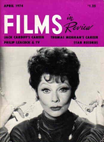 FILMS IN REVIEW magazine side cover Issue 243 April 1974