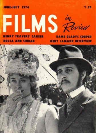 FILMS IN REVIEW magazine side cover Issue 245 June/July 1974