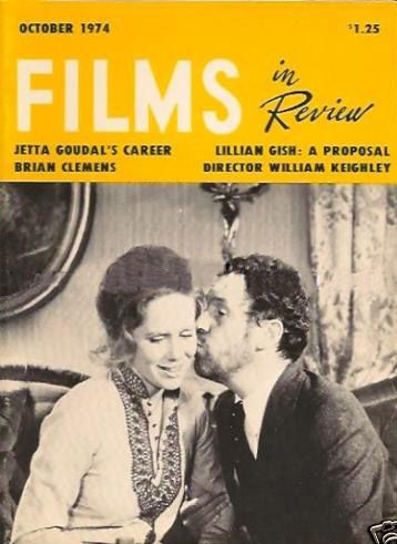 FILMS IN REVIEW magazine side cover Issue 247 October 1974