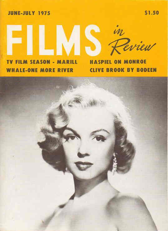 FILMS IN REVIEW magazine side cover Issue 255 June/July 1975