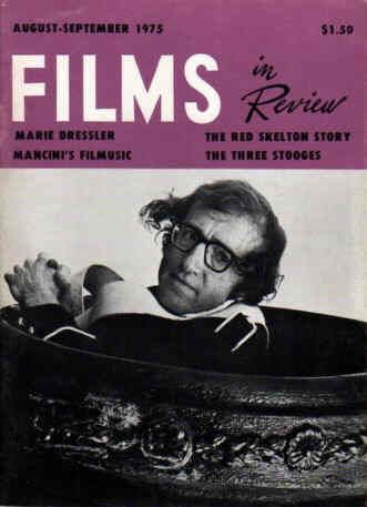 FILMS IN REVIEW magazine side cover Issue 256 August/September 1975