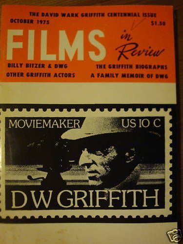FILMS IN REVIEW magazine side cover Issue 257 October 1975