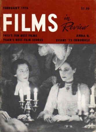 FILMS IN REVIEW magazine side cover Issue 261 February 1976