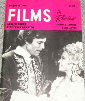FILMS IN REVIEW magazine side cover Issue 269 December 1976
