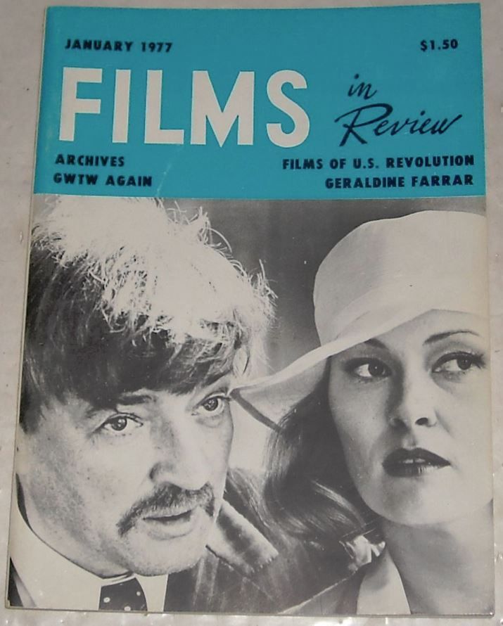 FILMS IN REVIEW magazine side cover Issue 270 January 1977