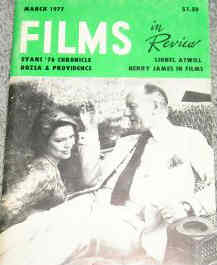 FILMS IN REVIEW magazine side cover Issue 272 March 1977
