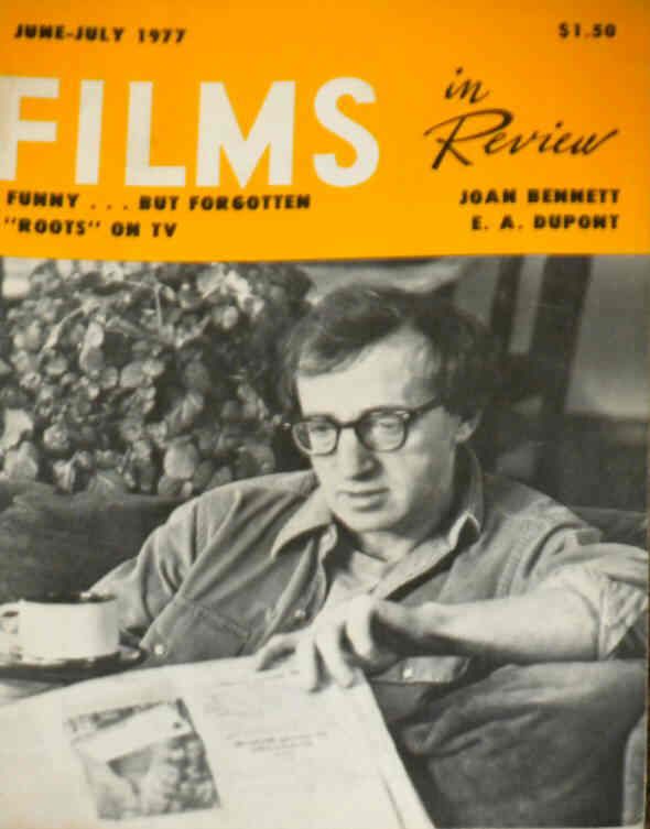 FILMS IN REVIEW magazine side cover Issue 275 June/July 1977